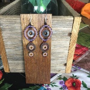 Beaded Earrings, handmade, bead weaving